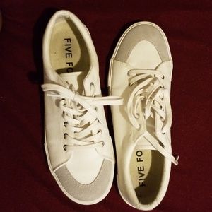 Five four white canvas shoes